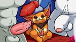 animal_genitalia animal_penis balls belly blue_body blue_fur canine_genitalia canine_penis feline_genitalia feline_penis foreskin fur genitals group humanoid_genitalia humanoid_penis imminent_sex knot male male/male muscular naive orange_body orange_fur penis silly silly_face white_body white_fur young kakau221 league_of_legends mythology riot_games tencent gnar_(lol) rengar_(lol) volibear volibear_(lol) warwick_(lol) canid canine mammal mythological_canine mythological_creature vastaya werecanid werecanine werecreature werewolf yordle 16:9 widescreen
