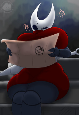 big_breasts breasts clothing dress female map red_clothing red_dress solo thick_thighs weapon flam3s hollow_knight_(franchise) team_cherry hornet_(hollow_knight) humanoid absurd_res hi_res