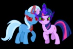 corruption cutie_mark duo female feral fur glowing hair horn magic multicolored_hair purple_body purple_fur purple_hair simple_background smile transparent_background two_tone_hair navitaserussirus friendship_is_magic hasbro my_little_pony mythology trixie_(mlp) twilight_sparkle_(mlp) equid equine mammal mythological_creature mythological_equine unicorn 3:2 alpha_channel hi_res