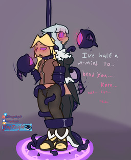 bound clothed clothing dialogue female group hypnosis legwear mind_control tentacles text thigh_highs trapknight final_fantasy final_fantasy_xiv final_fantasy_xiv_(legacy) square_enix y'shtola_rhul bat mammal absurd_res artist_name digital_drawing_(artwork) digital_media_(artwork) english_text hi_res shaded soft_shading