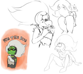 1_eye all_fours anus anus_only arthropod_abdomen beak bottomless breasts butt clothed clothing eyewear female hair one_breast_out pincers simple_background sitting solo sunglasses text torn_clothing white_background white_hair dotkwa cartoon_network steven_universe centipeetle alien alien_humanoid animal_humanoid arthropod arthropod_humanoid corrupted_gem gem_(species) humanoid insect insect_humanoid nephrite_(gem_species) 2017 black_and_white english_text monochrome
