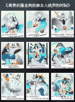 2_horns abs all_fours anal anal_fisting anal_penetration animal_genitalia anthro balls barazoku bdsm beard black_clothing black_footwear black_nipples black_penis black_socks blue_body blue_pubes bodily_fluids bondage bound camera clenched_teeth clothing collar cowgirl_position cum cum_in_ass cum_inside cum_on_body cum_strand duo ear_piercing ear_ring ejaculation erection facial_hair feet fisting foot_fetish foot_grab foot_in_mouth foot_on_back foot_on_head foot_sniffing footwear from_front_position genital_fluids genital_slit genitals grabbing_from_behind grin hands_behind_back hands_tied holding_camera holding_leash holding_object horn humanoid_genitalia humanoid_penis humiliation kneeling leash leash_in_mouth leashed_collar looking_back lying male male/male mirror mirror_reflection muscular nipple_fetish nipple_pinch nipple_play nipples object_in_mouth on_back on_bottom on_top oral oral_penetration pecs peeing penetration penile penile_penetration penis penis_in_ass piercing pinch pubes reflection ridged_penis ring_piercing sackless sex slave smile smirk sniffing sniffing_clothes sock_sniffing socks spread_slit standing submissive teeth text tickling tickling_feet tongue tongue_out urine urine_in_slit urine_stream white_body longlonglong321 mythology dragonsmint_(eastern_dragon) dragon eastern_dragon mythological_creature mythological_scalie scalie absurd_res chinese_text hi_res multiple_scenes