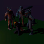 anthro club_(weapon) group hitting kneeling male male/male melee_weapon standing weapon hans_lewdington the_director_(hans_lewdington) canid canine mammal maned_wolf viskal 1:1 3d_(artwork) 3d_animation animated digital_media_(artwork) short_playtime sound webm