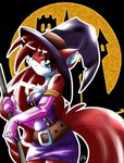 2003 anthro belt canid canine chalo clothed clothing dress female fox hair hat headgear headwear long_hair looking_at_viewer magic_user mammal red_hair solo tail witch witch_hat