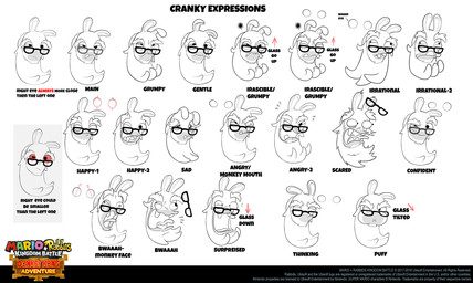 ambiguous_form angry black_eyes black_eyewear black_glasses confident confident_male copyright_symbol derp_eyes directional_arrow elderly_male eyebrows eyewear glasses grey_body grey_skin grumpy happy irrational long_beard long_ears male narrowed_eyes noseless one_eye_closed open_mouth open_smile puffed_cheeks pupils red_sclera sad scared simple_background smile solo squint surprised symbol teeth text thick_eyebrows tongue tongue_out white_background white_pupils white_tongue year fabio_pochet mario_bros mario_plus_rabbids_kingdom_battle nintendo raving_rabbids rayman_(series) ubisoft rabbid_cranky lagomorph mammal rabbid 2019 crossover digital_drawing_(artwork) digital_media_(artwork) english_description english_text expression_sheet hi_res official_art