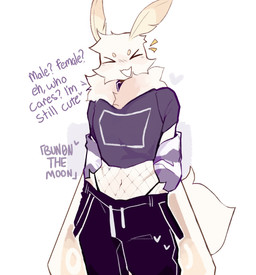 >_< >w< ambiguous_gender anthro arm_warmers armwear black_bottomwear black_clothing black_collar black_pants bottomwear clothing collar crop_top dialogue emanata eyes_closed facial_tuft female fishnet_clothing fishnet_topwear fluffy fur fuzzy happy head_tuft heart_symbol long_sleeves male neckwear pants shirt simple_background solo text topwear tuft white_background bunonthemoon valeria_(bunonthemoon) arthropod insect lepidopteran moth digital_media_(artwork) english_text hi_res pastel_theme