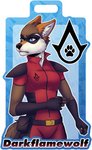 anthro badge belt belt_buckle bodysuit buckle clothing female hero mask pouch_(anatomy) pouch_purse skinsuit solo suit suit_symbol symbol tight_clothing vigilante masahikoko assassin's_creed legend_of_ahya ubisoft fan_character murana_wolford_(darkflame-wolf) canid canine canis mammal wolf absurd_res character_badge_(artwork) hi_res