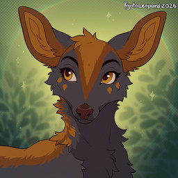 ambiguous_gender brown_body brown_eyes brown_fur feral front_view fur inner_ear_fluff looking_aside simple_background solo tuft kyotoleopard deer mammal 1:1 2026 digital_drawing_(artwork) digital_media_(artwork) hi_res