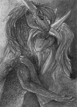 cuddling dark duo eyes_closed female feral hair half-closed_eyes happy horn hug long_hair male male/female narrowed_eyes realistic romantic romantic_couple smile samantha-dragon mythology dreit samantha_(samantha-dragon) dragon mythological_creature mythological_scalie scalie 2016 graphite_(artwork) monochrome shaded traditional_media_(artwork) female_(lore) male_(lore)