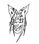 accessory anthro headband hippy male rape_face solo kevin_fox canid canine fox mammal black_and_white digital_drawing_(artwork) digital_media_(artwork) hi_res line_art monochrome