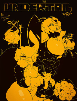 alternate_universe annoyed big_breasts big_butt breasts butt female flower hair huge_breasts huge_butt one_eye_closed plant short_hair text thick_thighs wink elegy_(artist) under(her)tail undertale_(series) undertale_yellow assmore_derear ceroba_ketsukane clover_(undertale_yellow) martlet_(undertale_yellow) peddles starlo_(undertale_yellow) avian bovid canid canine caprine fox goat human mammal black_and_yellow digital_drawing_(artwork) digital_media_(artwork) english_text hi_res
