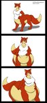 belly big_belly breasts cleavage clothed clothing expansion female inflation morbidly_obese morbidly_obese_female morbidly_obese_taur obese obese_female obese_taur overweight overweight_female overweight_taur solo chrisandcompany canid canine fox mammal taur hi_res