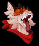 bodily_fluids kerchief male mouth_shot open_mouth red_kerchief saliva saliva_string solo tongue tongue_out uvula bluevixenad canid canine fox mammal red_fox true_fox absurd_res hi_res
