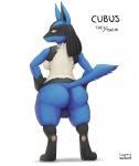 anthro anthrofied anus balls biped breasts butt genitals hair herm intersex looking_at_viewer looking_back nude pussy raised_tail semi-anthro simple_background solo standing tail white_background longlevy nintendo pokemon cubus_(longlevy) fan_character canid canine generation_4_pokemon lucario mammal pokemon_(species) 2017 digital_media_(artwork) hi_res shaded