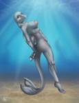 abs anthro areola blue_eyes breasts detailed_background feet female fin grey_body grey_skin looking_at_viewer membrane_(anatomy) nipples nude seabed side_boob side_view solo toes underwater water webbed_feet webbed_hands furrypinups_(artist) cetacean dolphin mammal marine oceanic_dolphin toothed_whale hi_res