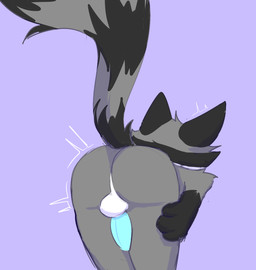 big_tail butt kaicito male solo tail vrtstx mammal procyonid raccoon hi_res