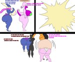 anthro big_breasts big_butt breasts butt consent dialogue duo female female/female huge_butt intersex intersex/female nipples profanity slymi tail tail_fetish tail_play tail_vore text vanessa_(greninja) vore elochi56 nintendo pokemon generation_6_pokemon goodra greninja pokemon_(species) 6:5 absurd_res comic digital_media_(artwork) english_text hi_res