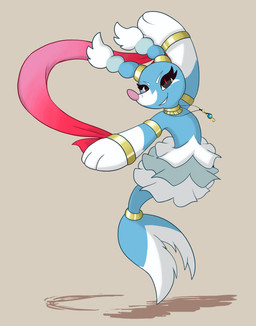 ambiguous_gender bangle blue_body brown_background eyelashes feral grin hook jewelry neck_ring necklace pink_eyes pink_nose sash semi-anthro simple_background smile solo darlingist nintendo pokemon tales_of_tabira fan_character xianyu_jinkai aquatic brionne generation_7_pokemon mammal pinniped pokemon_(species) 2018 digital_drawing_(artwork) digital_media_(artwork) full-length_portrait hi_res portrait trans_(lore) trans_man_(lore)