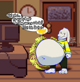 anthro barefoot belly classroom digestion digestion_noises duo feet female female_prey implied_fatal male male/female male_pred rumbling_stomach school soft_vore student teacher vore young conditional_dnp tanookicatoon undertale undertale_(series) asriel_dreemurr absurd_res hi_res tagme