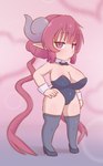 big_breasts blush breasts camel_toe cleavage clothed clothing female hair horn huge_breasts humanoid_pointy_ears looking_at_viewer nipples pink_hair pointy_ears purple_eyes solo greatm8sfm miss_kobayashi's_dragon_maid mythology ilulu animal_humanoid dragon dragon_humanoid horned_humanoid humanoid mythological_creature mythological_scalie scalie 2023 absurd_res hi_res