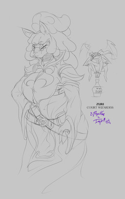 anthro belt big_breasts blindfold bracelet breasts broken_horn clothed clothing cloven_hooves curvy_figure duo ear_piercing eyeless eyewear female flying fully_clothed fur glasses hair high_ponytail holding_object hoof_hands hooves horn jewelry larger_female long_ears long_hair long_sleeves looking_at_viewer magic_user male markings mole_(marking) neck_ring piercing ponytail potion pouch_(clothing) ring_(jewelry) robe royalty scholar serious servant sharp_teeth shawl simple_background size_difference smaller_male spiked_bracelet spikes teeth thick_thighs tied_hair tongue tongue_out voluptuous wings wool_(fur) wool_hair warooden papillon_(warooden) zuriel_von_huldenfeld_(warooden) alpaca camelid familiar humanoid imp mammal absurd_res digital_drawing_(artwork) digital_media_(artwork) hi_res monochrome