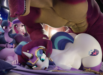 anthro armor big_butt biped breasts butt clothed clothing crossed_legs crossgender detailed_background duo eyelashes female female_penetrated from_behind_position group headgear headgear_only helmet helmet_only horn inside interspecies male male/female male_penetrating married_couple mtf_crossgender multicolored_body muscular muscular_male nude penetration penile penile_penetration pupils purple_body sex size_difference smile thick_thighs voyeur white_body hooves-art friendship_is_magic hasbro my_little_pony mythology princess_cadance_(mlp) shining_armor_(mlp) spike_(mlp) twilight_sparkle_(mlp) dragon equid equine horse mammal mythological_creature mythological_equine mythological_scalie pony scalie unicorn 3d_(artwork) absurd_res blender_(artwork) digital_media_(artwork) hi_res sibling_(lore) sister_(lore) sisters_(lore)