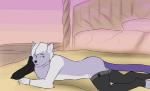 anthro balls beckoning bed bedroom clothing femboy flaccid furniture genitals gesture legwear lokai_bracelet looking_at_viewer male penis pillow solo stockings starfallhybrid everest_(nightswing) lokai canid canine chillydog mammal 2019 animated short_playtime