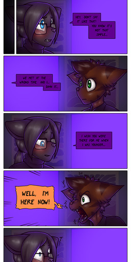 anthro dialogue duo eyewear female glasses male male/female text yelling_at_another james_howard patreon agatha_(james_howard) alphonse_(james_howard) cougar domestic_cat felid feline felis mammal absurd_res comic english_text hi_res url