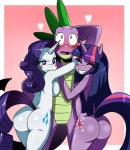 anthro anthrofied big_breasts blue_eyes blush breast_squish breasts butt cutie_mark eyes_closed female fighting_over_boy frown fur green_eyes grin group hair heart_symbol horn interspecies jealous like_a_boss long_hair male multicolored_hair nude open_mouth possessive purple_body purple_fur purple_hair smile squish tail two_tone_hair sssonic2 friendship_is_magic hasbro my_little_pony mythology rarity_(mlp) spike_(mlp) twilight_sparkle_(mlp) dragon equid equine mammal mythological_creature mythological_equine mythological_scalie scalie unicorn 2012 digital_media_(artwork) hi_res adopted_(lore) pseudo_incest_(lore)