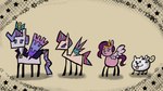 :3 blep clothing coat crown dancing female feral group headgear male markings royalty simple_animation simple_background stylized tongue tongue_out topwear wings deidad_dissitum hasbro mlp_g5 my_little_pony my_little_pony:_a_new_generation mythology cloudpuff_(mlp) pipp_petals_(mlp) queen_haven_(mlp) zipp_storm_(mlp) canid canine canis domestic_dog equid equine horse mammal mythological_creature mythological_equine pegasus pomeranian pony spitz 16:9 animated frame_by_frame short_playtime widescreen