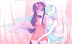 absurd_res anthro anthrofied babydoll breasts clothing duo equid equine female female/female fingering friendship_is_magic genitals hasbro hi_res horn lingerie mammal my_little_pony mythological_creature mythological_equine mythology nightgown pastelmistress princess_celestia_(mlp) pussy twilight_sparkle_(mlp) winged_unicorn wings