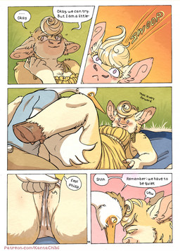 5_fingers anthro anthro_on_anthro beach beach_towel blush bottomwear breasts clothed clothed_anthro clothed_female clothed_male clothing clothing_pull day dress duo feathers female fingers fur genitals grass hooves humanoid_hands interspecies lying lying_on_ground male male/female nervous on_back on_ground outside page_number panties panty_pull plant public public_exposure sand shirt shorts sundress tail tan_body tan_fur text topwear towel underwear underwear_pull vulva white_body white_feathers kantachibli clover_(kantachibli) phillip_(kantachibli) avian bird bovid bovine cattle heron mammal pelecaniform comic english_text hi_res url