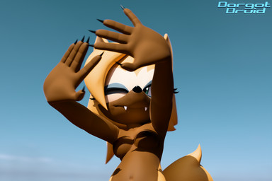 anthro blue_eyes breasts brown_body brown_fur claws female fur multicolored_body multicolored_fur narrowed_eyes nipples nude solo squint tail two_tone_body two_tone_fur yellow_body yellow_fur yellow_tail dargotdruid idw_publishing sega shadow_hands_challenge sonic_the_hedgehog_(comics) sonic_the_hedgehog_(idw) sonic_the_hedgehog_(series) whisper_the_wolf canid canine canis mammal wolf 3:2 3d_(artwork) blender_(artwork) digital_media_(artwork) meme