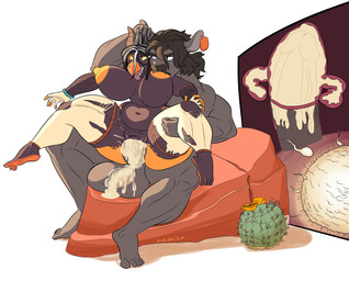 5_toes ahegao anthro anthro_on_anthro anthro_penetrated anthro_penetrating anthro_penetrating_anthro areola balls barefoot big_balls big_breasts big_penis black_body black_fur black_hair bodily_fluids bottomwear bouncing_breasts breast_play breast_suck breasts cactus cervical_penetration cervix chair_position clitoris clothing cum cum_in_fallopian_tubes cum_in_ovaries cum_in_uterus cum_in_vagina cum_inside cum_on_balls cum_on_penis cum_splatter duo ear_piercing ear_tag ejaculation fallopian_tubes feet female female_anthro female_penetrated from_behind_position fucked_silly fur genital_fluids genitals hair horn huge_balls huge_penis humanoid_feet impregnation internal internal_vaginal larger_anthro larger_male looking_pleasured male male/female male_anthro male_penetrating male_penetrating_female mostly_nude mostly_nude_anthro mostly_nude_female muscular muscular_anthro muscular_male nipples nude nude_anthro nude_female nude_male ovaries ovum penetration penile penile_penetration penis penis_in_vagina piercing plant plantigrade pulling_hair purple_body sex simple_background sitting size_difference smaller_anthro smaller_female smaller_penetrated sperm_cell spread_legs spreading sucking toes tongue tongue_out torn_bottomwear torn_clothing torn_thigh_highs touching_hair uterus vaginal vaginal_canal vaginal_fluids vaginal_penetration vaginal_squirting vein veiny_penis vulva white_background yellow_areola yellow_nipples sheep_of_autumn bull_(giegues) cima_(sheep_of_autumn) bovid bovine cattle kobold mammal scalie 2020 absurd_res colored digital_drawing_(artwork) digital_media_(artwork) hi_res shaded
