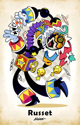 card clothing female fool's_hat hat headgear headwear jack-in-the-box_(toy) jack-o'-lantern jagged_mouth jester playing_card solo nelnal humanoid living_pumpkin hi_res