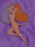 anthro bed blonde_hair breasts butt eyes_closed featureless_breasts female furniture hair nude pillow pink_nose pose side_view solo hamsy chip_'n_dale_rescue_rangers disney gadget_hackwrench marilyn_monroe mammal mouse murid murine rodent 2018 hi_res