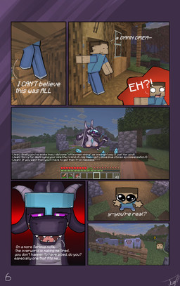anthro armor big_breasts black_body breasts clothed clothing comic_panel dialogue diamond_(gem) duo female first_person_view gem headgear helmet horn male membrane_(anatomy) nipples nude purple_eyes red_background simple_background tail text wings tcg_(artist) fototeta microsoft minecraft mojang mythology xbox_game_studios jean_(minecraft) steve_(minecraft) bovid caprine dragon ender_dragon human mammal mythological_creature mythological_scalie scalie sheep comic digital_media_(artwork) english_text hi_res