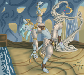 anthro dancing female harp jewelry midriff musical_instrument plucked_string_instrument solo string_instrument sacrificabominat final_fantasy final_fantasy_ix square_enix cleyran_maiden freya_crescent burmecian mammal rodent absurd_res hi_res