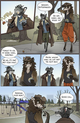 Rating: s
ID: 5760452
Date: 2025-08-06 13:02:57 -0400
Status: active
Score: 39
2024 anthro background_character barefoot biped black_nose brown_body brown_eyes brown_fur canid canine canis cervine cheek_tuft clothed clothed_anthro clothing comic coyote deer dialogue digital_media_(artwork) duo_focus english_text facial_tuft falco_works falling_food feet fluffy fluffy_tail food fur grey_body grey_fur group hat head_tuft headgear headwear hi_res holding_food holding_object indy_(justroadkill) male mammal park pen_(falco_works) plant playground pointy_ears prick_ears side_by_side slide snout speech_bubble swing tail tan_body tan_fur text tree tuft tufted_deer tusks yellow_sclera post #5760452