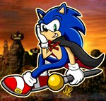 anthro cape clothing holidays male pumpkin_hill solo staff vampirsttg halloween sega sonic_the_hedgehog_(series) sonic_the_hedgehog eulipotyphlan hedgehog mammal absurd_res hi_res