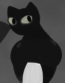 ambiguous_gender anal anal_penetration animated_gif big_butt big_penis black_hair bouncing butt doggystyle duo feral first_person_view from_behind_position genitals hair male penetration penis rear_view sex tailless toony twitter_black_cat twitter_cat kounsoupp sindenekoninaru domestic_cat felid feline felis mammal 2d_animation acrylic_painting_(artwork) animated painting_(artwork) short_playtime traditional_media_(artwork) traditional_painting_(artwork)