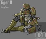 anthro big_breasts breasts faceless female gun machine ranged_weapon slightly_chubby solo tank under_boob vehicle weapon object0fdesire humanoid living_machine living_tank living_vehicle absurd_res hi_res