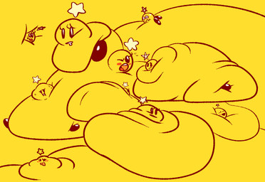 armless beady_eyes belly big_belly blobby blush blush_lines bodily_fluids brown_clothing brown_eyes brown_footwear brown_line_art brown_shoes closed_smile clothing drooling eyelashes eyes_closed female footwear huge_belly hyper hyper_belly immobile light looking_at_viewer morbidly_obese morbidly_obese_female mouth_closed noseless obese obese_female one_eye_closed open_mouth overweight overweight_female red_tongue saliva shoes sitting smile solo spiral spiral_eyes sweat teeth tongue tongue_out weight_gain white_mouth yellow_body yellow_skin octoguy mario_and_luigi_(series) mario_bros nintendo starlow star_sprite waddling_head 2022 colored colored_line_art digital_drawing_(artwork) digital_media_(artwork) english_description hi_res lighting multiple_scenes