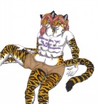 12_breasts anthro bottomwear breasts clothing conjoined conjoined_twins duo female looking_at_viewer multi_breast shirt shorts tail topwear wide_dicephalous kairithekat kythyn felid feline leopardus mammal ocelot