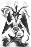 1856 19th_century 5_fingers ancient_art animal_head areola artist_name as_above_so_below_pose back_wings baphomet_(deity) barefoot beard black_and_white bovid breasts caduceus caprine chimera clothed clothing crescent_moon deity demon eliphas_levi eyebrows facial_hair feathered_wings feathers feet female fingers fire for_a_head formal_art front_view full-length_portrait gesture goat hand_gesture hi_res hooves humanoid intersex_(lore) latin_text looking_at_viewer mammal medium_breasts monochrome moon nipples occult_symbol pentagram pointing pointing_down pointing_up portrait sitting snout solo symbol text text_on_arm text_on_body topless torch traditional_media_(artwork) translated wings