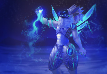 4_fingers ambiguous_gender anthro biped claws finger_claws fingers fur holding_object light machine outside screen screen_face solo standing visor white_body white_fur wings berubeswagos protogen digital_media_(artwork) digital_painting_(artwork) hi_res lighting painting_(artwork)