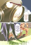 day detailed_background fin grass outside plant sky standing tail text rudragon mythology coper_(rudragon) loligo_(rudragon) mako_(rudragon) ru_(rudragon) troy_(rudragon) dragon mythological_creature mythological_scalie scalie comic digital_media_(artwork) english_text hi_res