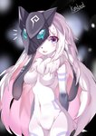 anthro black_nose blush breasts female fur genitals hair long_hair mask open_mouth purple_eyes pussy simple_background solo white_body white_fur white_hair user_cpsf8285 league_of_legends riot_games tencent kindred_(lol) lamb_(lol) bovid caprine mammal sheep 2019 absurd_res hi_res