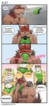 anthro bulge clothing dialogue hat headgear headwear male male/male nipple_piercing nipples piercing sniffing sniffing_clothes text underwear underwear_sniffing h155296 gym_pals boss_(gym_pals) pal_(gym_pals) canid canine canis felid mammal pantherine tiger wolf comic english_text hi_res