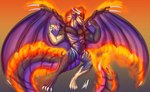 anthro erection genitals horn knot male membrane_(anatomy) membranous_wings penis solo tail transformation wings edsomez mythology danneth dragon human mammal mythological_creature mythological_scalie scalie